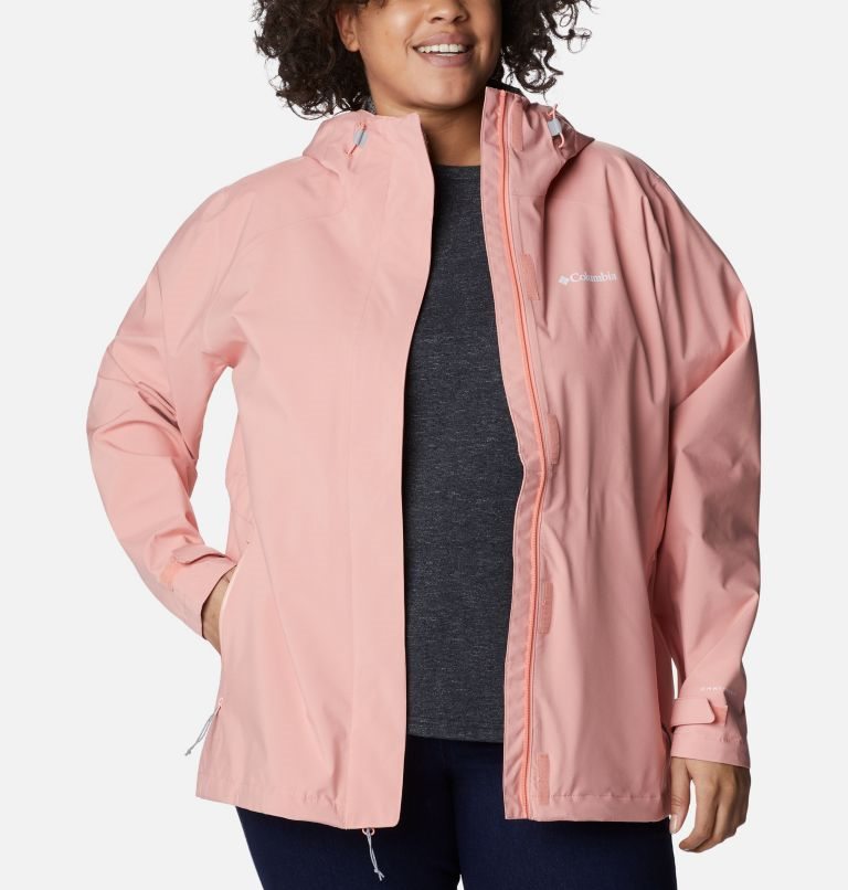 Women's Columbia Earth Explorer Shell Jackets Coral | Plus Size CA-CL168